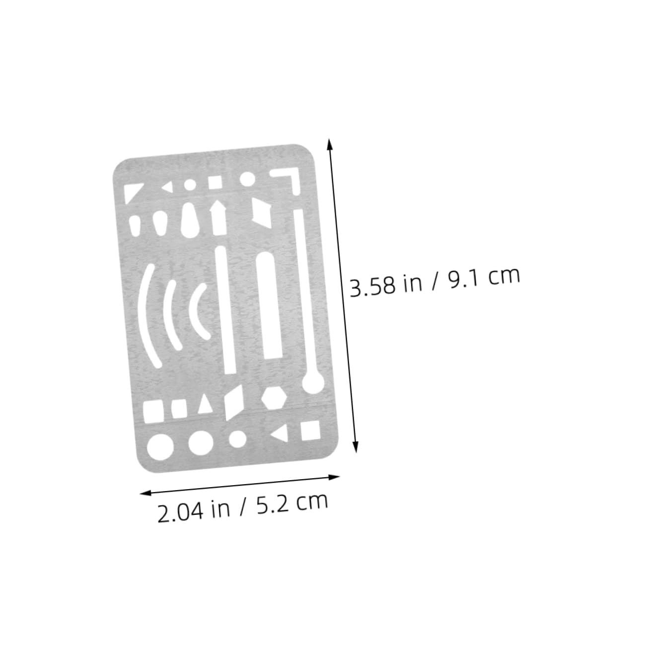 ERINGOGO 3pcs Stainless Steel Wipe Pictures Drawing Drafting Portable Erasing Shield Eraser Shield Stainless Erasing Shield Sketch Remover Erasers Erasing Shield for Crafts Silver