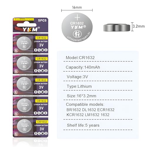 Baterías de Litio YKM CR1632 3V Paquete x5 para Relojes miniatura 2