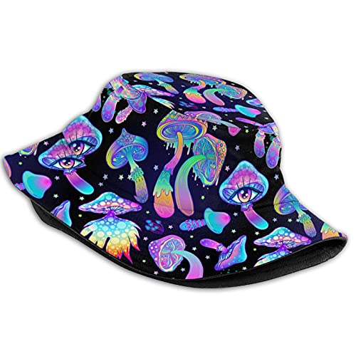 Fatttycy Mushrooms Bucket Hat Packable Summer Beach Sun Hat Fisherman Cap thumb #1