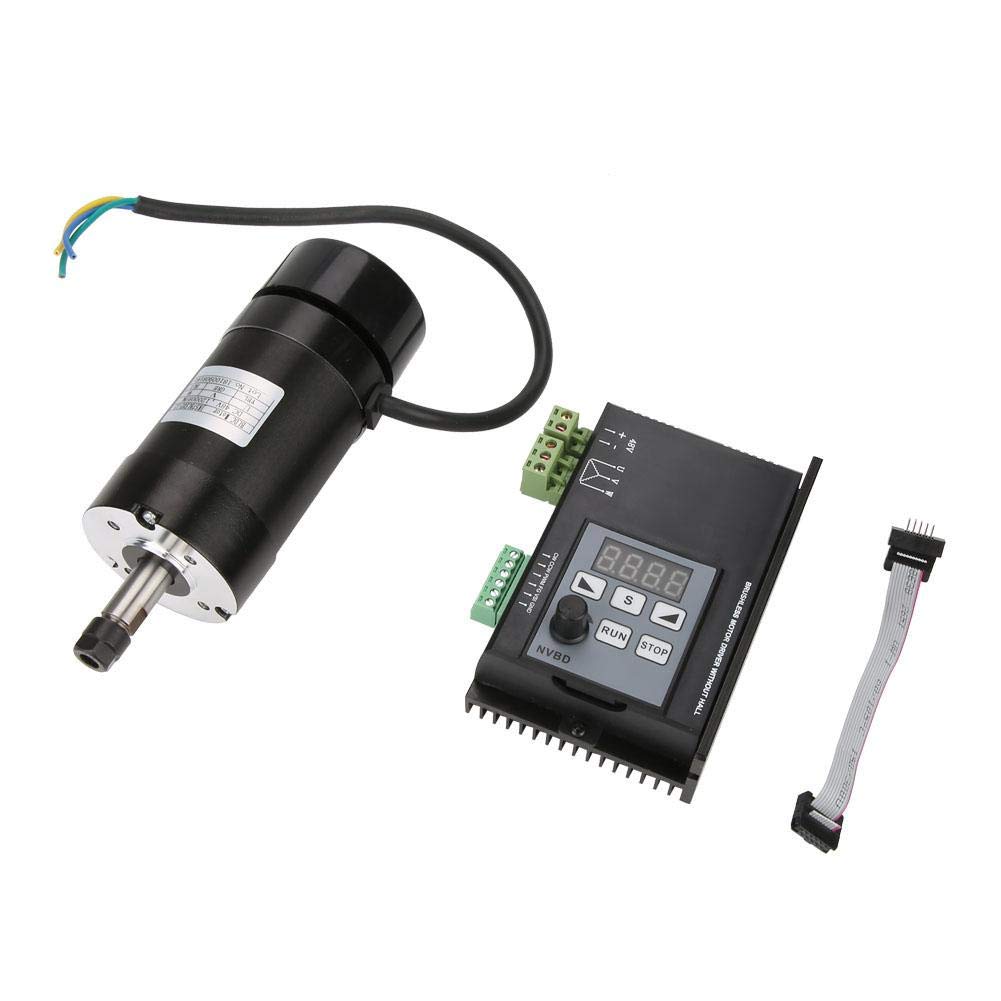 Zestaw silnika wrzeciona, 400 W bezszczotkowy silnik wirowy 12000 obr./min + NVBDL Driver Kit bez hali, DC 48 V, części maszyn do grawerowania