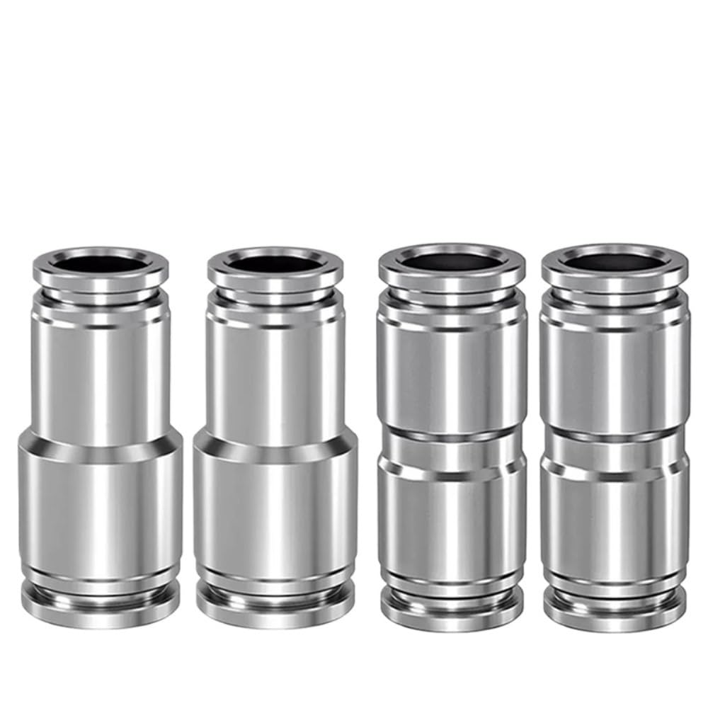 Ayyssm Pg10-8 10Pcs 304 Stainless Steel Pneumatic Fitting Pu Straight Pg Reducer Quick Connector(,200 Pcs)