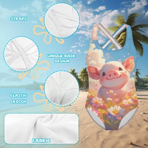 Cute Swimsuit for Girls - Size 5-14 Years Old One Piece Athletic Swim Suit for Pool,Beach,Surfing3