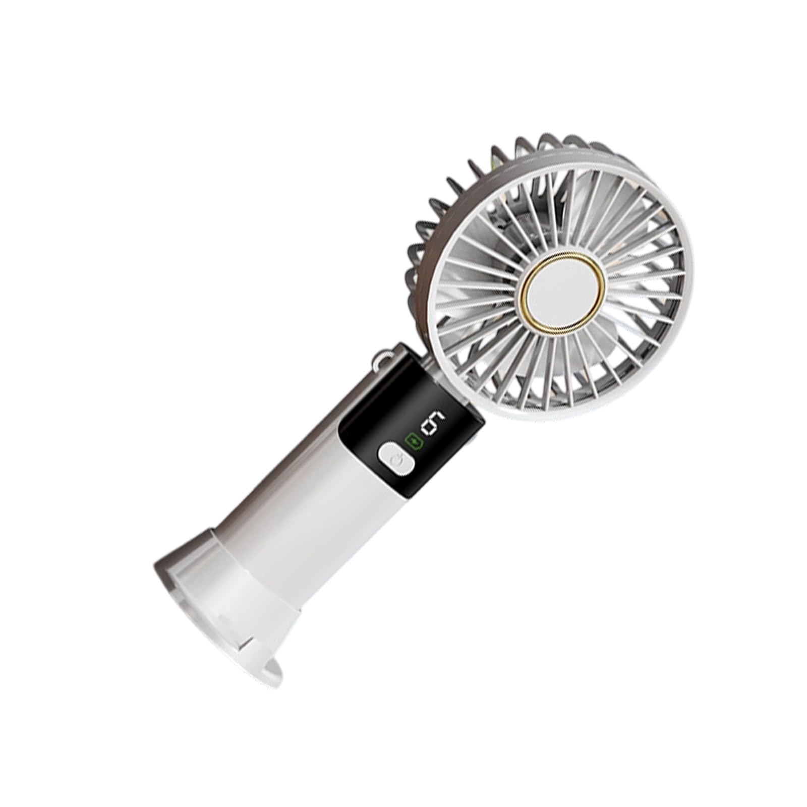 TAZIZI Quiet Handheld Fan 5 Speed Small Cooling Desk Fan USB Rechargeable Table for Indoor Travel Desktop