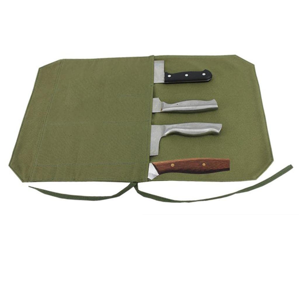 Henry Colton Chef Knife Roll Bag Portable Knife Storage Carry Case Outdoor Travel Green