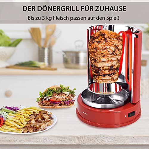 Syntrox Germany Dönergrill Gyrosgrill Schaschlikgrill Rotisserie Hähnchengrill Tischgrill Schaschlikspieße Vertikalgrill… – Bild 3