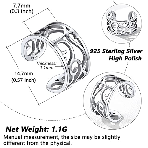 Band Rings Women Plain Silver 8Mm Width Bands Toe Rings Old-School Celtic Knot Wedding Finger Bands #TOP5