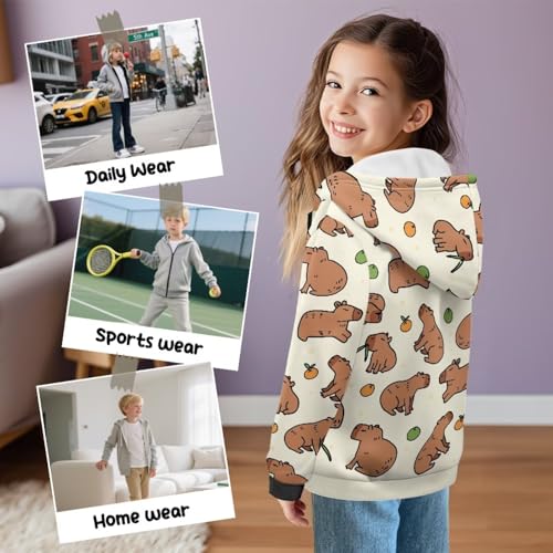 Girls Full Zip Hoodie Cute Cartoon Graphic Hoodies for Teen Kids Casual Pullover Sweatshirts with Pockets3