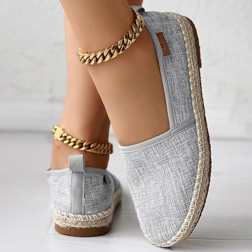 Chaussures femme confortables en maille grise pour la marche quotidienne taille 42