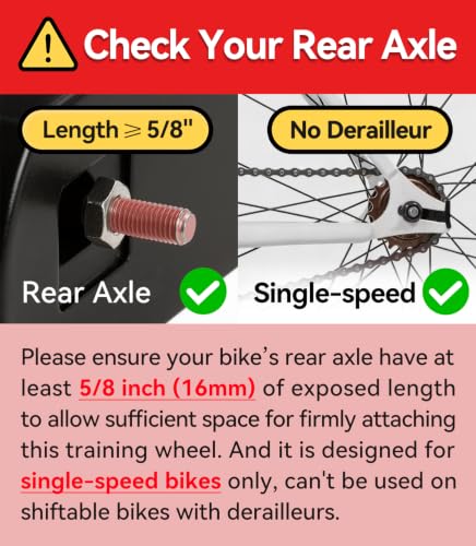 Image of Bike Training Wheels for Kids Bike, High-Strength Arm, Light-up | Upgraded Durability, Easy Install, Bicycle Training Wheels for 20 inch Bike 18 16 14 12【Check your rear axle before ordering】