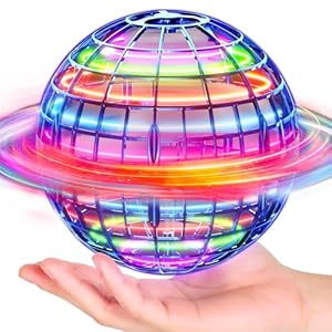 Flying Orb Ball (Blue, 2025 Upgraded) with Dazzling Lights, Magic Hover Spinner, Cool Boomerang Drone, Floating Cosmic Globe, Kids Toys Gifts for 6 7 8 9 10 Year Old Boys Girls