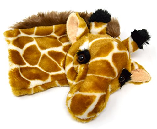 Lashuma Kuscheltier Handpuppe Giraffe, Flauschige Plüschtier Handspielpuppe, Süße Wildtier Kasperpuppe Größe 25 cm – Bild 5