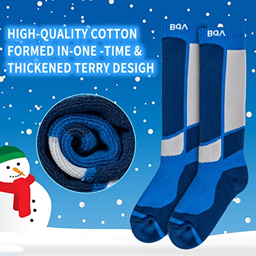 BQA 2 Paia Calze da sci Bambini Inverno Caldo Thermal Snow Socks, Sci Snowboard Pattinaggio per Bambini e Ragazze - Image 5