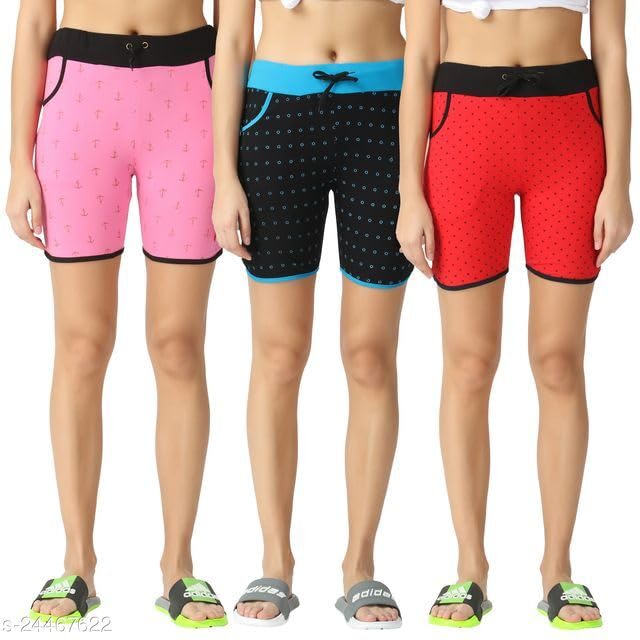Women Basic Cotton Boxer Shorts-Pack of 3-image-10