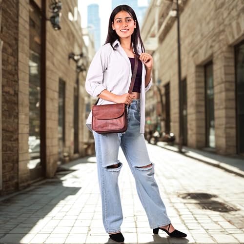 Small Leather Crossbody Bags for Women – Genuine Brown Leather Purse, Cute Shoulder Handbag, Vintage Cross Body Satchel Bag2
