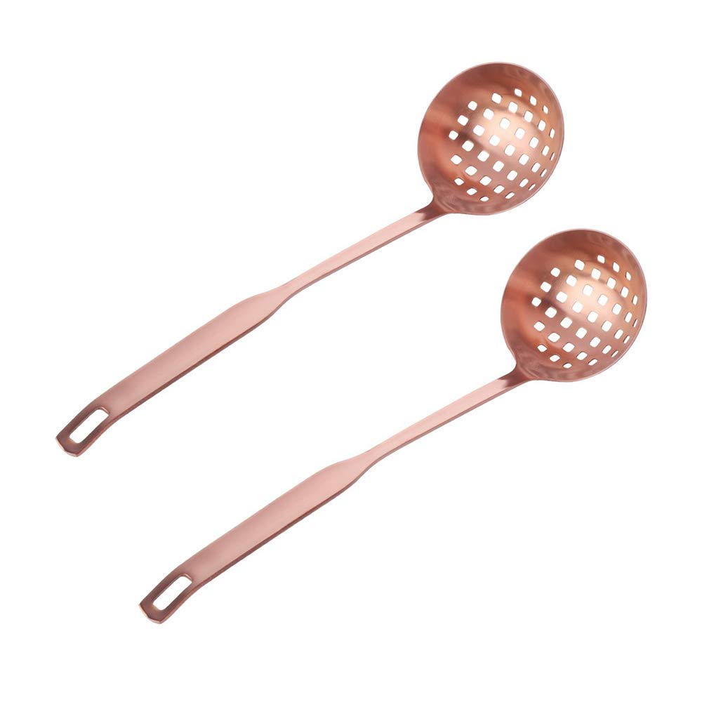 Rose Gold Soup Ladle & Colander Set - Hot Pot Utensils -11