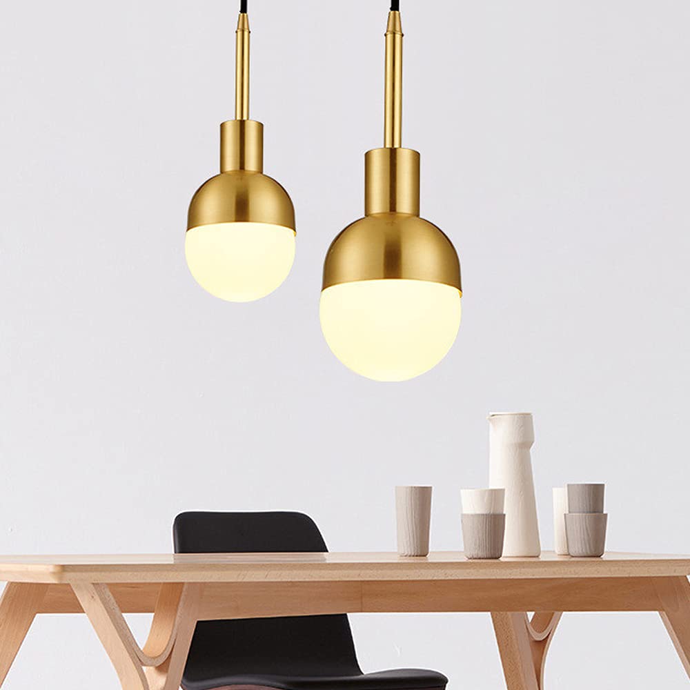 Lampa sufitowa LED, szklany klosz, złoty żyrandol w stylu połowy wieku, nowoczesny i industrialny vintage