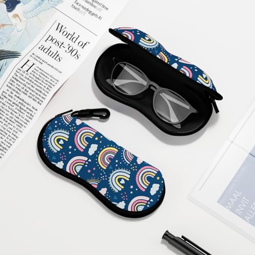 Image of Sunglasses Soft Case, Ultra Light Portable Neoprene Zipper Glasses Case for Men Women