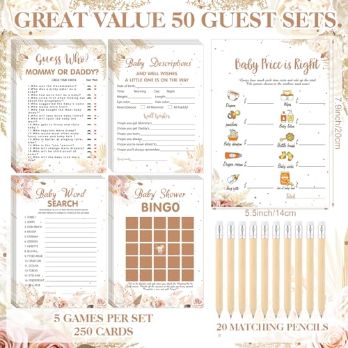 Image of Patelai 321 Boho Pampas Grass Baby Shower Decorations Games Supplies Boho Baby in Bloom Gender Reveal Don't Say Sign for Bohemian Pampas Grass Themed Gender Reveal Birthday Party Decorations Supplies