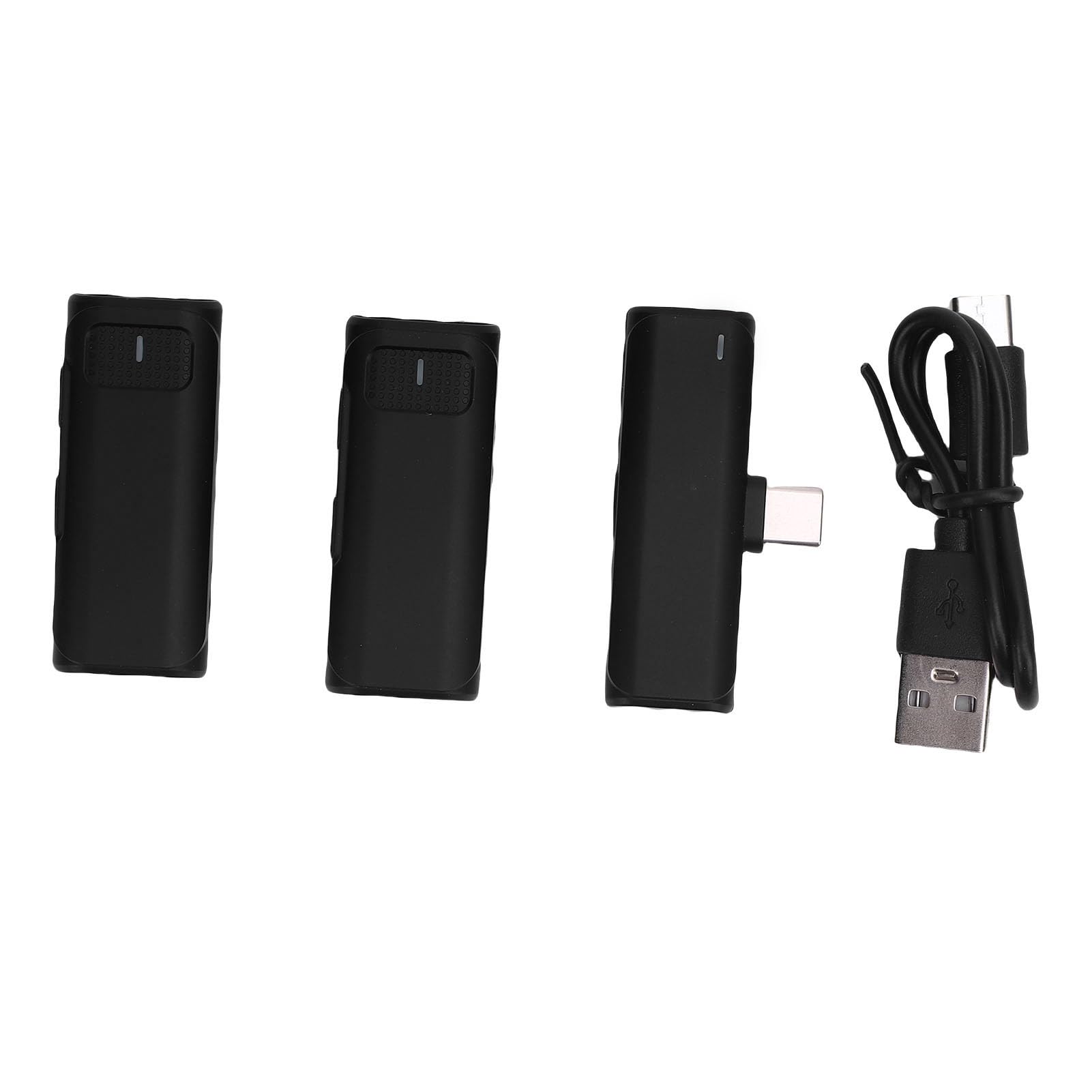 Pongnas Microfono Lavalier Antivento con Cancellazione del Rumore da 2,4 GHz per la Registrazione Video Streaming Live Vlogging Interviste - Microfono a Clip con Monitoraggio in Tempo Reale e