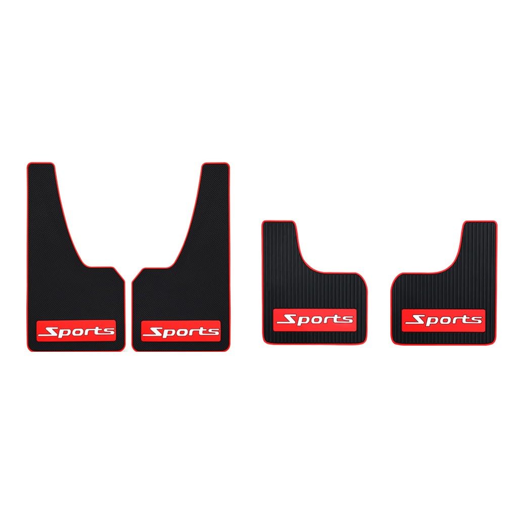 Lot de 4 bavettes garde-boue en caoutchouc pour garde-boue de voiture, 0,5 cm d'épaisseur, protections anti-éclaboussures anti-collision pour l'avant et l'arrière, ajustement universel pour