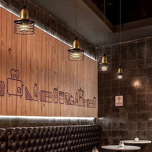 Lámpara colgante comedor pasillo barra bar hierro LED 2