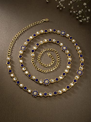 Image of Peora Crystal Faux Pearl Jewellery Gift Set for Women