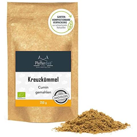 Kreuzkümmel BIO, Kumin Gewürz, handgepflückt, frisch gemahlen, Cumin Pulver, 250g - Pfefferdieb® Cover
