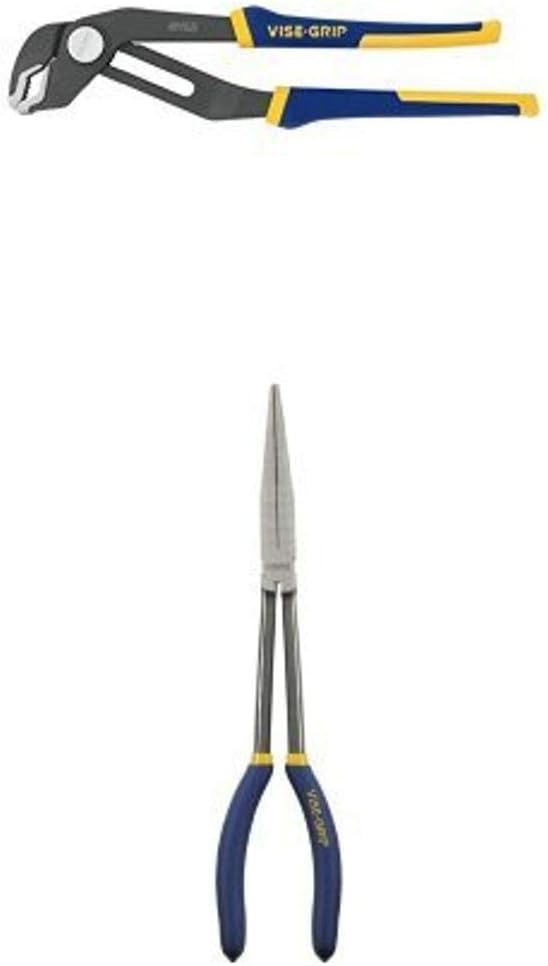 IRWIN VISEGRIP GrooveLock Pliers, VJaw and Long Reach Flat Nose