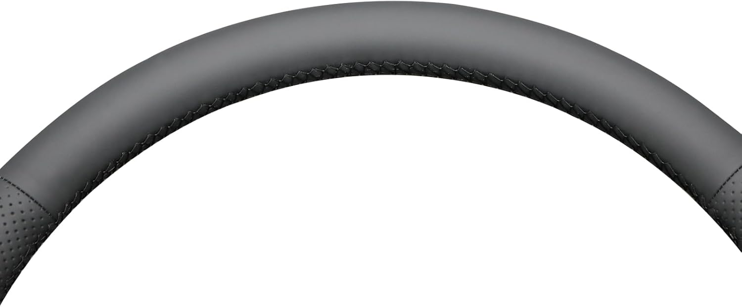 MEWANT DIY Stitching Steering Wheel Cover Wrap for Jeep Wrangler 1997-2006 / Jeep Grand Cherokee 1999-2004 Steering Wheel Accessories for Jeep