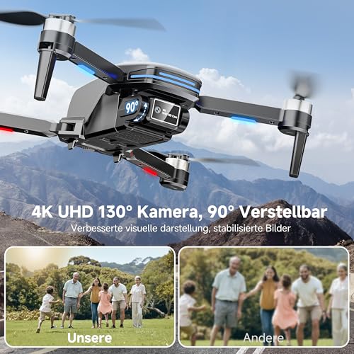 Drohne mit Kamera 4K für Kinder, Mini Drohne Erwachsene, Bürstenlosem Motor FPV RC Drone mit 5G WiFi, Höhenhaltung, 3D Flip, Kopflos Modus, Flugbahn, Spielzeug Geschenke für Jungen ab 8 Jahre – Bild 5