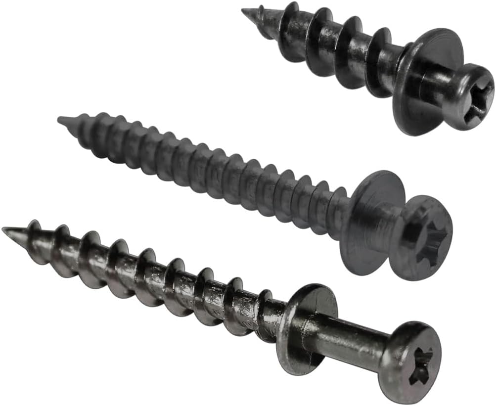 laffeya Bear Claw Picture Hangers, Multi-Purpose Double-Headed Screws, Perfect for Drywall/Plaster Wall Picture Frames, Mirrors & Clocks, Fits Sawtooth, D-Rings, Wire, Keyhole (Black Three Size, 40)