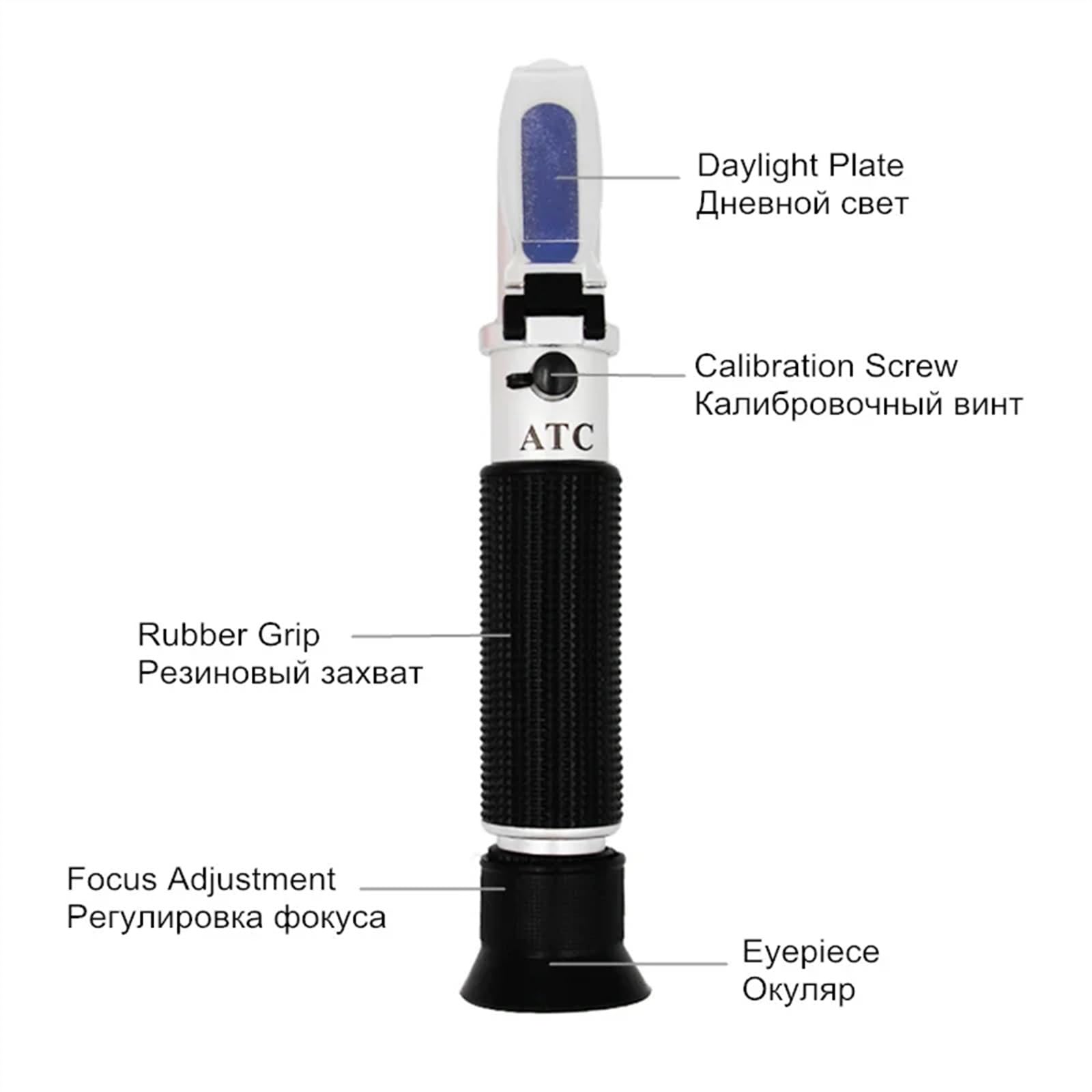 Refraktometer, Handheld Salzgehalt Refraktometer 0-10% Aquarium Wasser Tester Hydrometer ATC