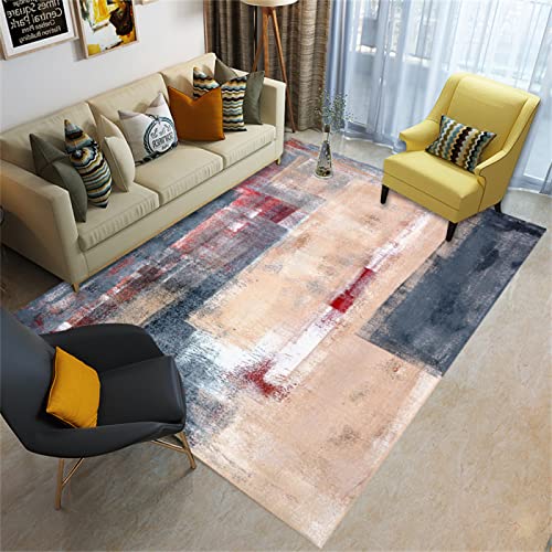 Tapis de salon carré multicolore 130x190 cm moderne et abstrait - 2