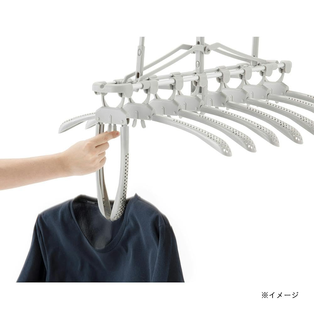 Amazon.co.jp : カインズ(CAINZ) 8連ハンガー 渡し干しできる 楽
