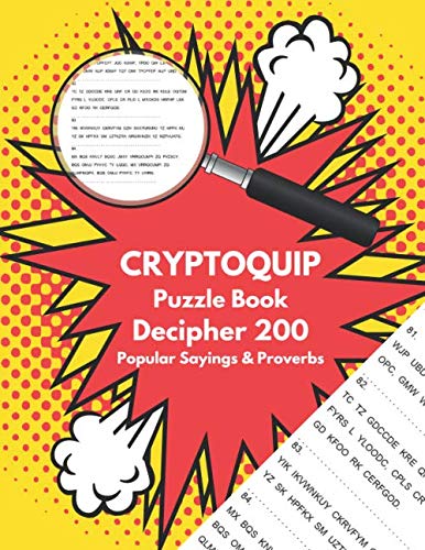 Cryptoquip Puzzle Book Decipher 200 Popular Sayings &amp; Proverbs