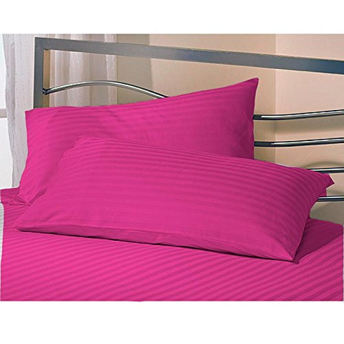 Image of Cotton 300 TC Pillow Cover, King, Pink, 2 Pieces