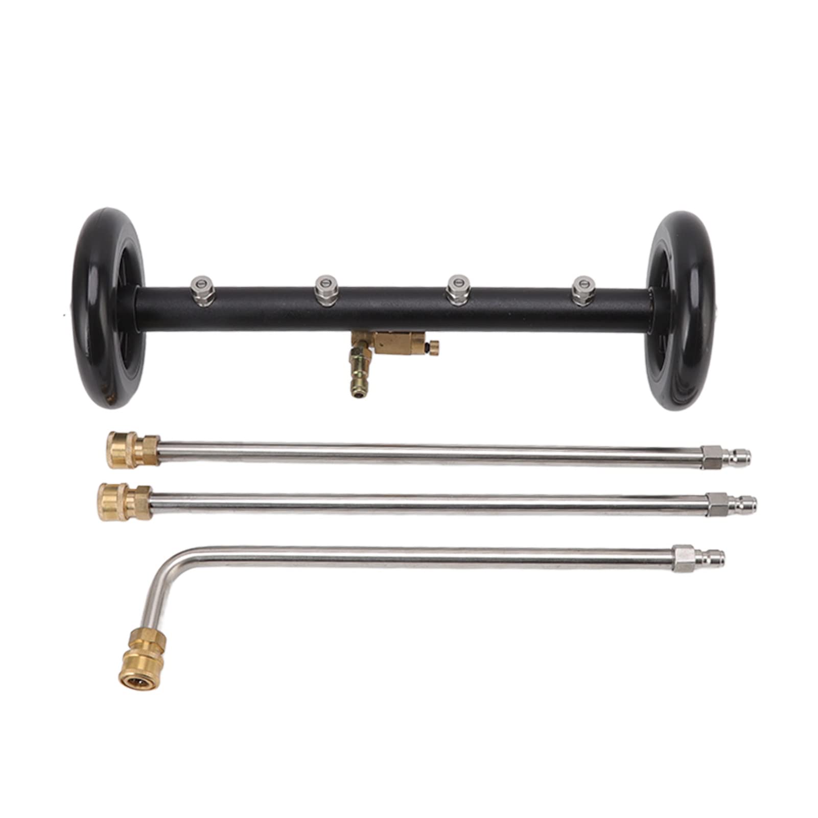 Generic Limpiador de Chasis de 16 Pulgadas, Color Negro, para una Limpieza Eficaz del Chasis del Vehículo con Boquillas de Acero Inoxidable y Alta Presión
