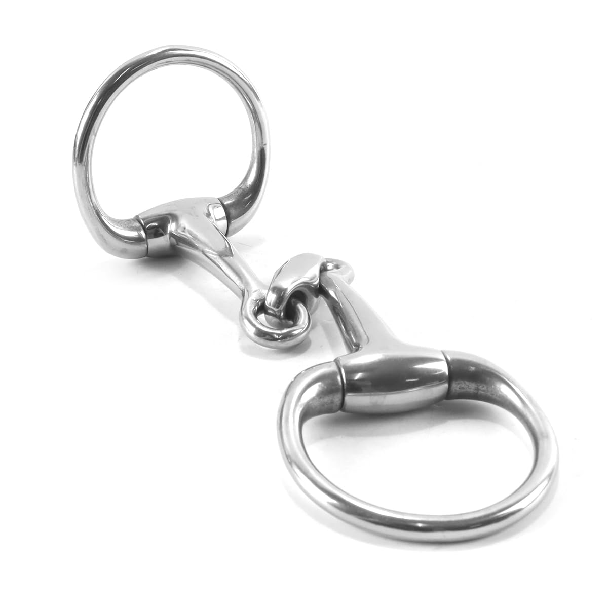 SYLEN Morso per cavalli, 13,5 cm, doppio snodo, in acciaio inox, colore argento