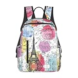 Cadeau parfait : ce sac à dos polyvalent pour ordinateur portable imprimé Tour Eiffel de Paris est tellement cool. Et le tissu est robuste. C'est donc un excellent choix de cadeau pour les hommes et les femmes.