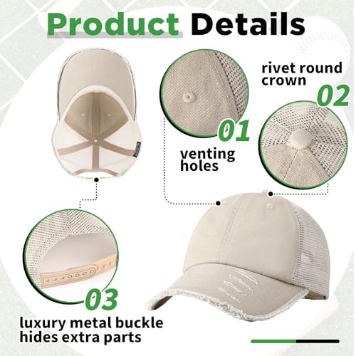 Image of Suhine 24 Pcs Blank Trucker Hat Bulk Unisex Mesh Baseball Cap for Sublimation Embroidery Vintage Adjustable Hat for Men Women