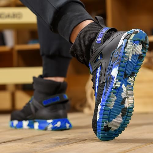 Image of ORISTACO Work Safety Crew Boots Lightweight Breathable Industry Construction Steel Toe Sneakers