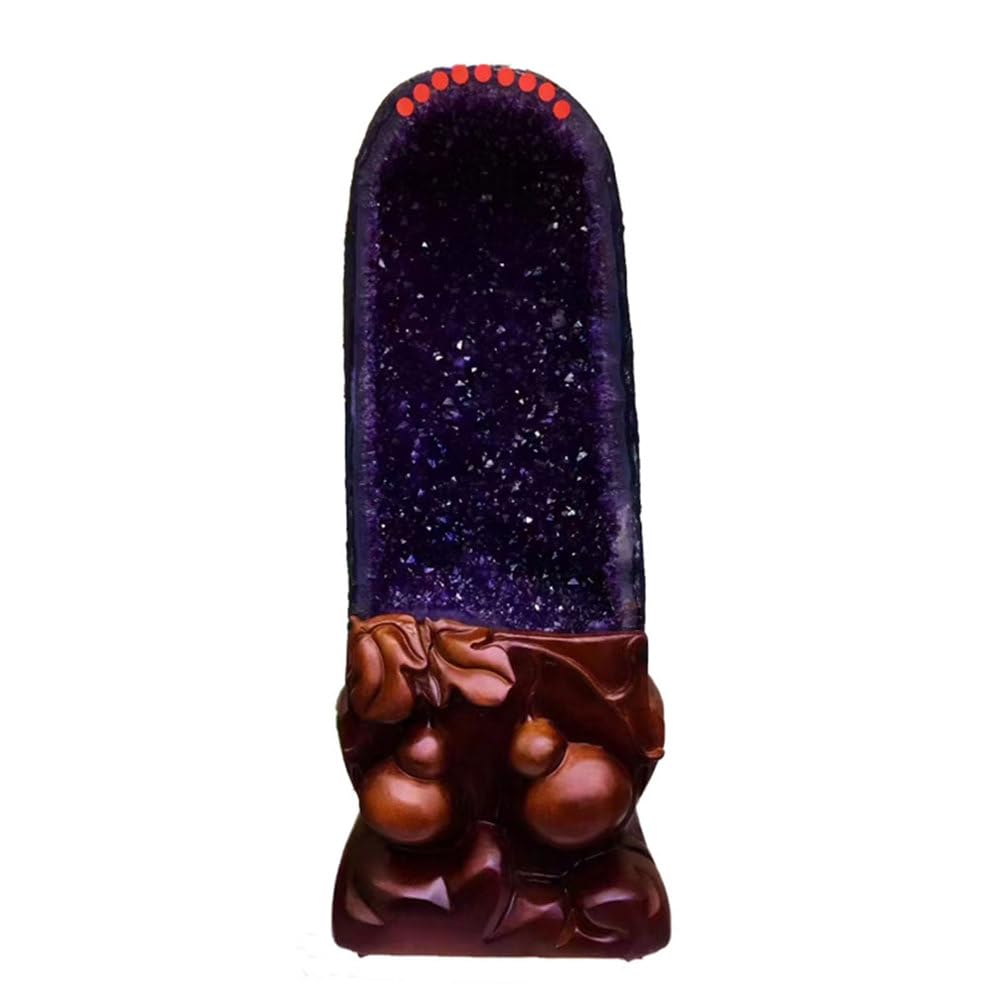 QWZTAEOZA Amethyst Geode Cluster Large Purple Crystal Display for Home Decor, Feng Shui, &,30cm