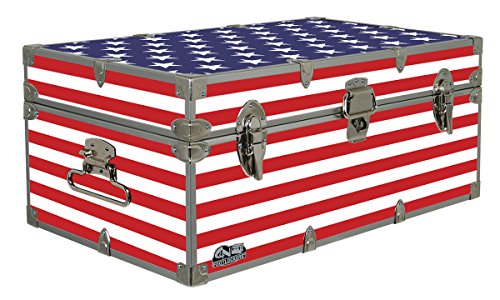 CN-Footlockers-Designer-Trunk-Fourth-of-July-Americana-Storage-Trunk-32x18x135-Inches-Stars-Stripes CN Footlockers Designer Trunk Fourth of July Americana Storage Trunk 32x18x135 Inches Stars Stripes
