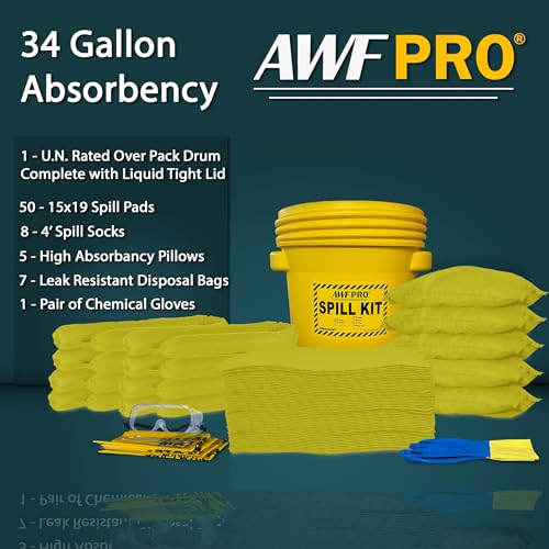 Image of AWF PRO 30 Gallon Hazmat Spill Kit, 81 Pieces