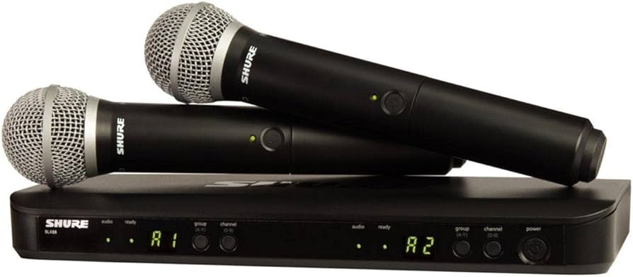 Amazon.com: Shure BLX288/PG58 Wireless Microphone System - 14-Hour