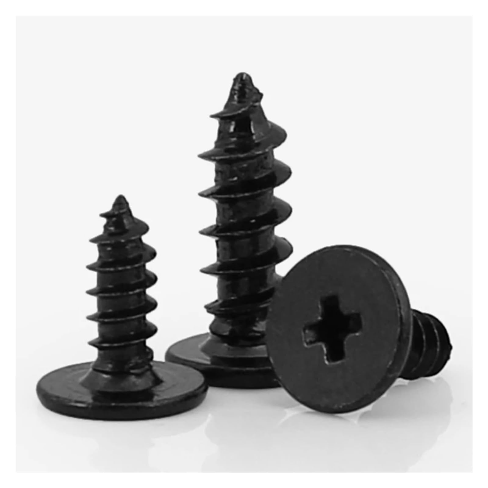 Tornillos Tornillos autorroscantes Tornillo de Ace Tornillo for Madera autorroscante de Cabeza Plana ultradelgada con Negra M3,5(M3.5-20pcs*16mm)