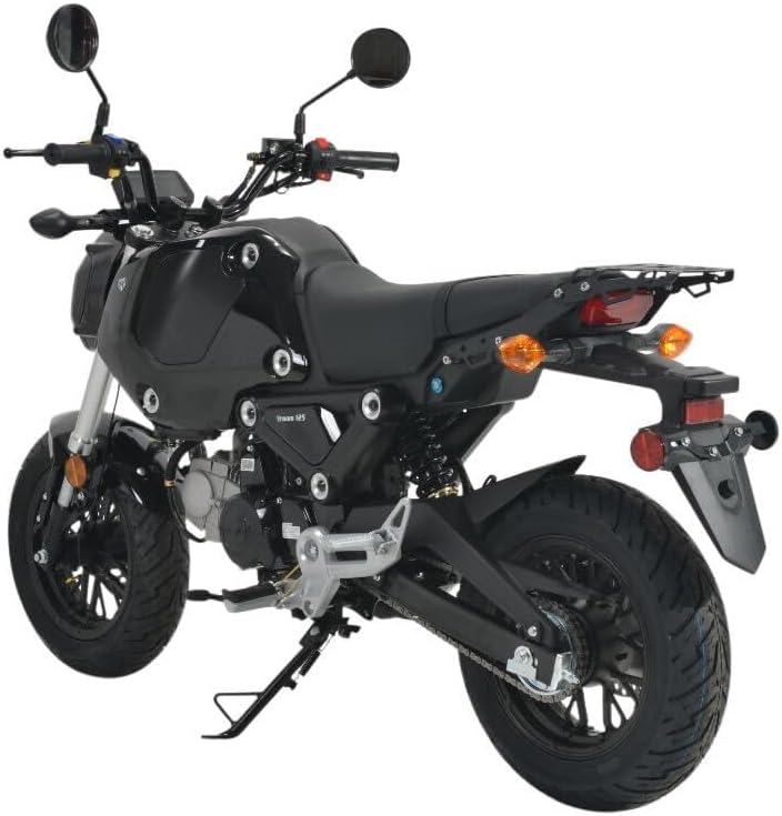 HHH 125cc Motorcycle Bike Vroom 125 Street Scooter 125cc Motorcycle Gas Bike, Scooter with Big Headlights (White)