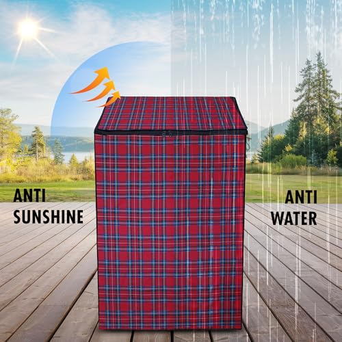 Image of Lithara Top Load Fully Automatic Washing Machine Cover for LG, Samsung, IFB, Whirlpool, Suitable for 5 kg & 5.5 Kg - Waterproof, Dustproof Cover (Print-6)