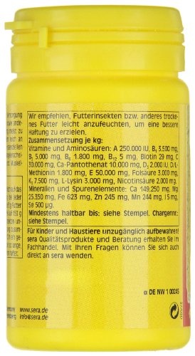 sera Reptimineral C 100 ml (85 g) - Das Plus an Mineralien und Vitaminen für Carnivore, Wasserschildkröten Futter