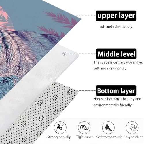 Tapis lavable illustrations rétro loup du ciel paillasson d'entrée - 7
